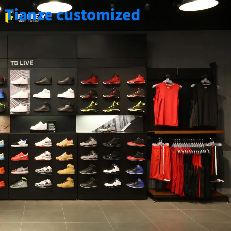 （customized）Modern Shopping Mall Retail Sport Clothing Shop Display Sport Shop Furniture Equipment