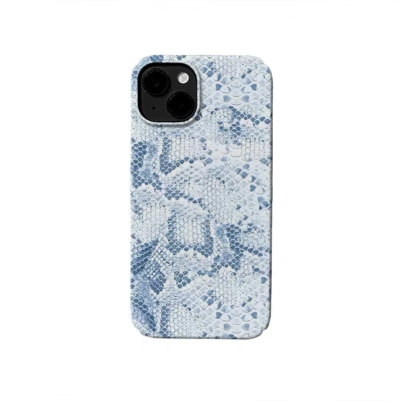 

Ins Ice-blue Snakeskin Phone Case for IPHONE 17 Air 16E 15 PROMAX 14 Plus 13 12 MINI 11 PRO 16Plus XR XS MAX Acrylic Phone Cover