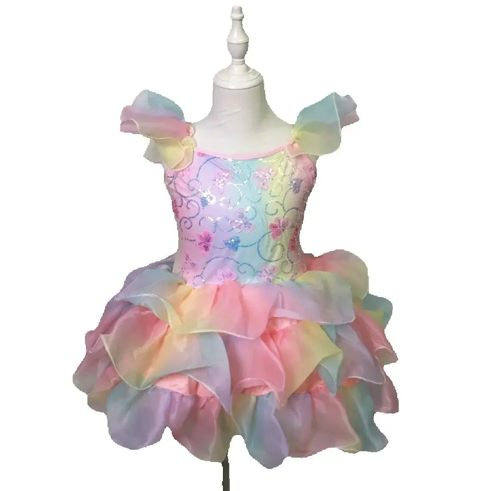 

Kids Dance Dress For Girls Modern Dance Tutu Dress Performance Clothing Jazz Dance Costume Children Princess Dress Cake Skirt