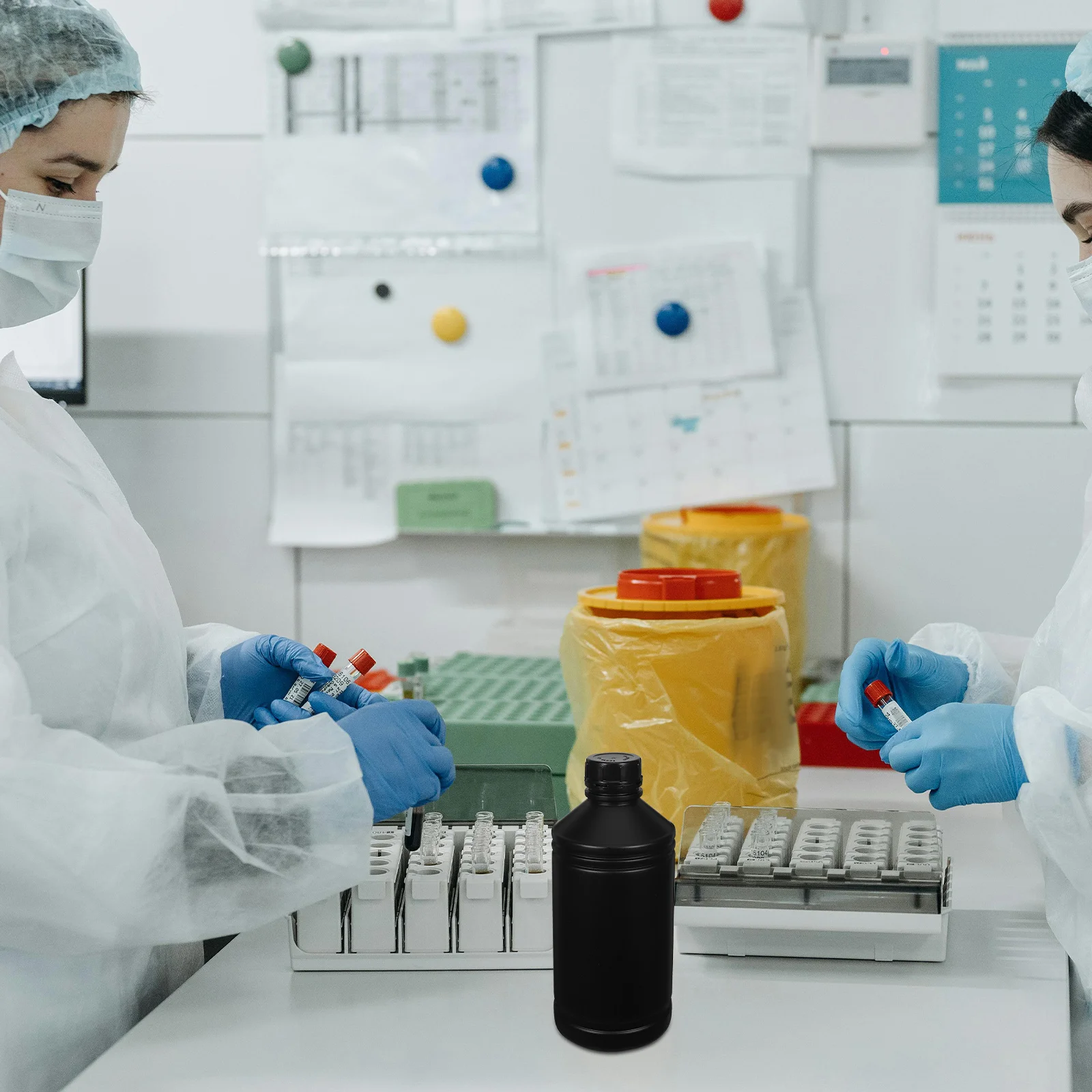 

8pcs 1000Ml Hdpe Sealing Light-Blocking Leakproof Reagent For Liquid Industrial Laboratory Use Storage Reagent Bottle Hdpe Lab