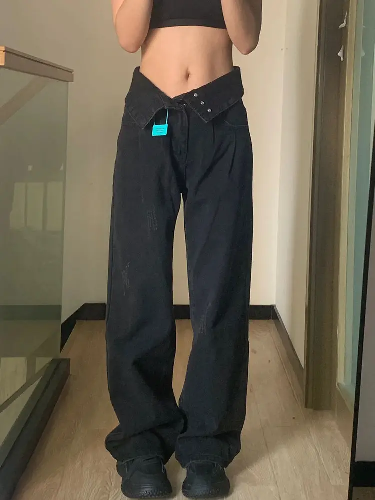 

Denim Clothes For Women Low Rise Waisted 2000S Vintage Retro Hipster Spicy Girl Series Trend Cool Hot Popular Basic Everyday