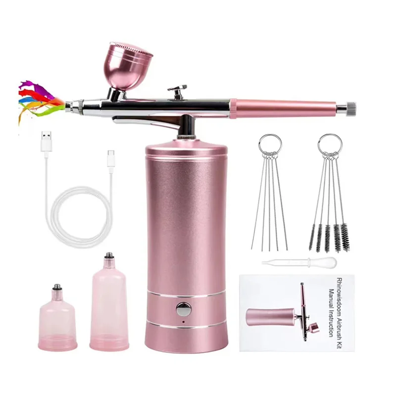 

High Quality Portable Mini Kit Makeup & Nail Art Airbrush Spray printer with Airbrush Compressor Nano Spray