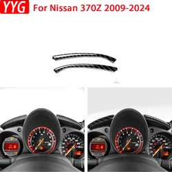 For Nissan 370Z Z34 2009-2024 Car Accessoires Carbon Fiber Dashboard Speedometer Frame Cover Trim Sticker Interior  Modification