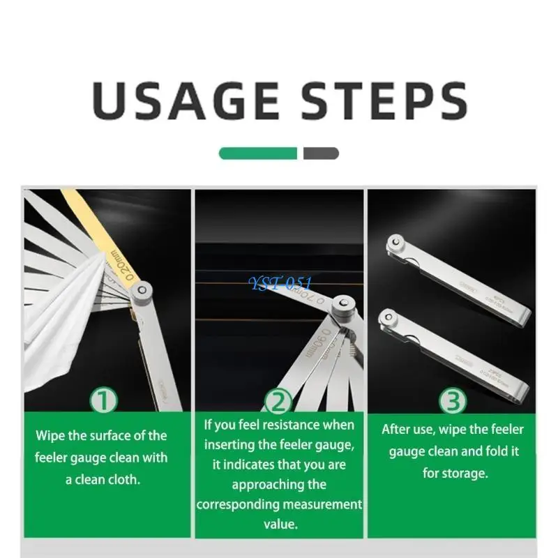 

E15A Измерительные щупы из нержавеющей стали. Съемный измерительный щуп для зазоров по толщине.