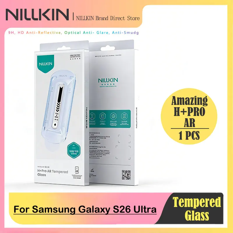 

NILLKIN For Samsung Galaxy S26 Ultra AR Tempered Glass Screen Protector Anti-Glare Coating 9H Hardness 3D Curved Edge Oleophobic