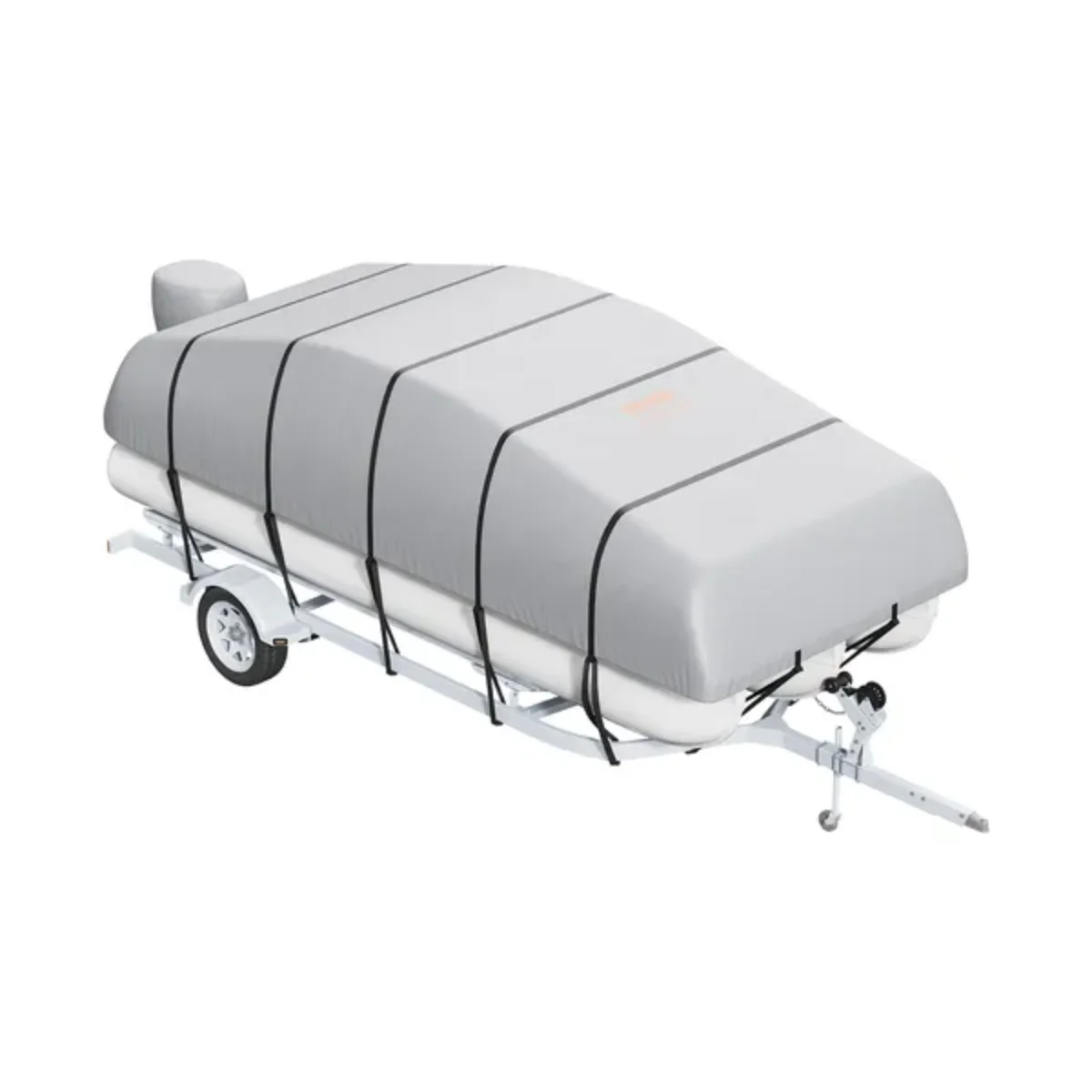 

VEVOR 23'-24' Pontoon Cover | 800D Marine PU | Motor Cover | 16 Straps | Gray
