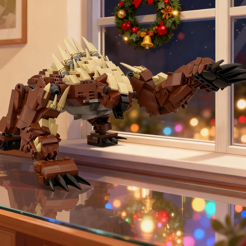 

654 детали MOC Конструктор «Сова-медведь» (Эхидна), развивающий набор для сборки, идея для творчества, рождественский подарок, обучающая игрушка