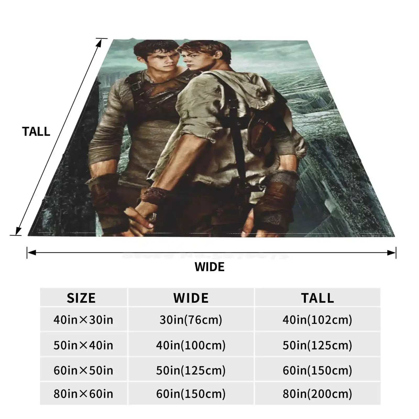 Newt X Thomas-Maze Runner Creative Design Comfortable Warm Flannel Blanket Newt X Thomas Thomas X Newt Newtmas Dylmas Thomas