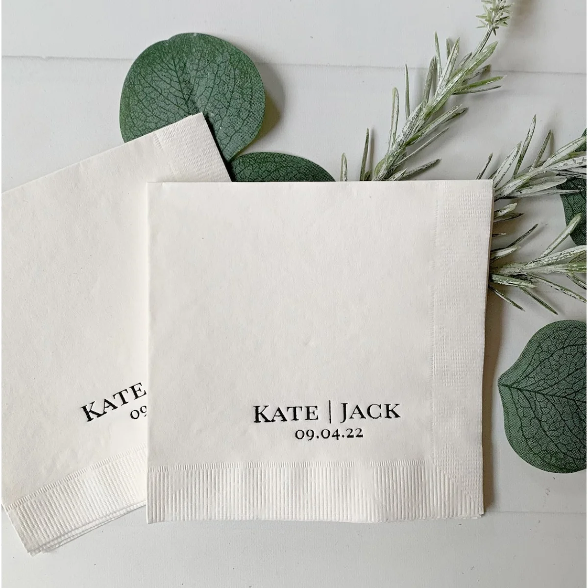 

50pcs Personalized Wedding Cocktail Napkins