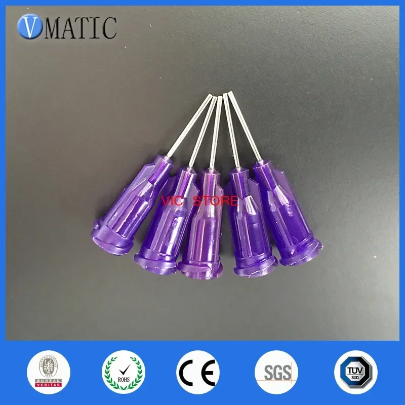 Free Shipping 100 Pcs Stainless Steel Dispensing Needles Dispenser Syringe Needle Tips 0.5'' 21G Te Dispensing Tips 1/2 Inch