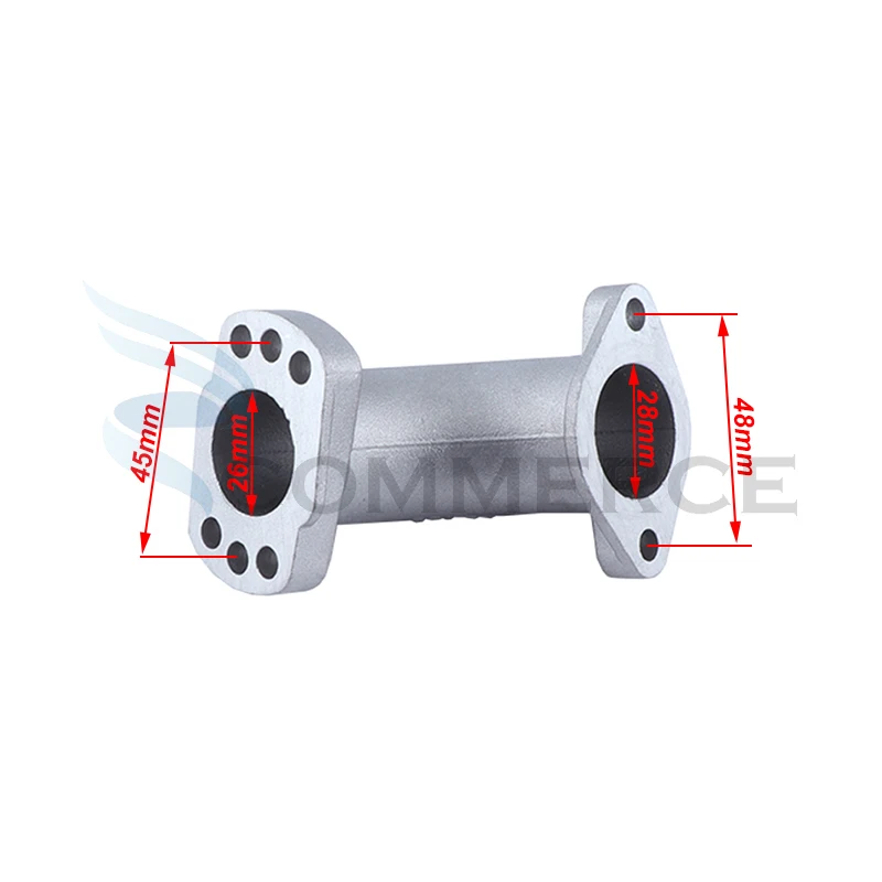 26mm 28mm Manifold Intake Inlet Pipe for 125cc 140cc 150cc 160cc 200cc Motorcycle Pit Bike Scooter Round slide Carburetor