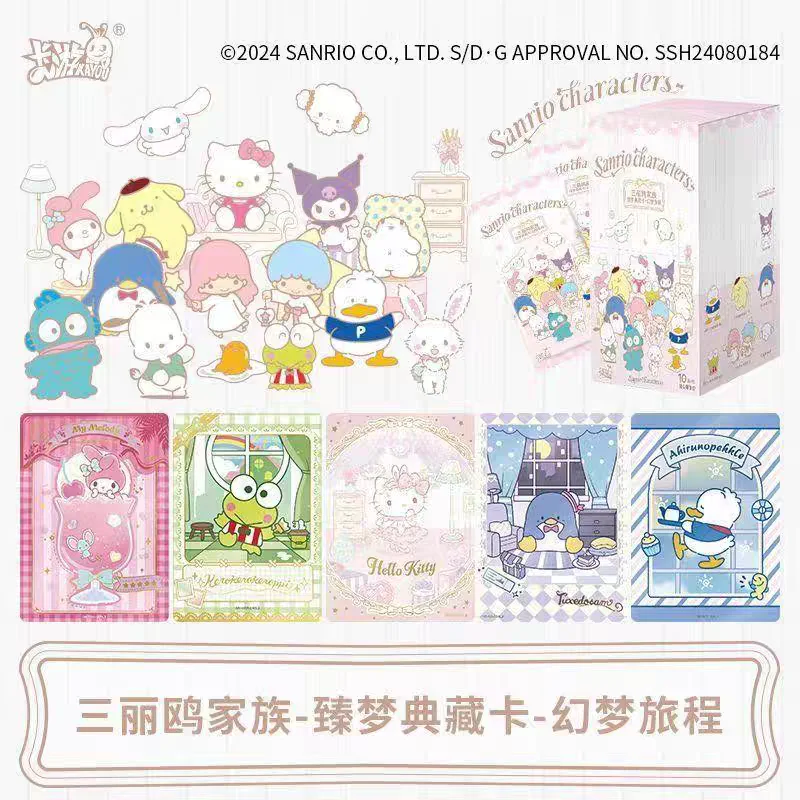 KAYOU Sanrio Collection Cards Dreaming Journey Series My Melody Cinnamoroll Kuromi Famous Anime IP Cute Character Cards Kid Gift