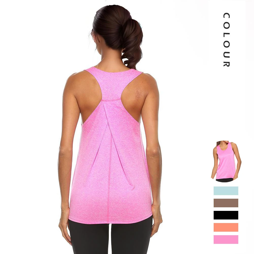 

Fashion Women Running Vest Summer Cool Dry Fit Sleeveless t Shirt Casual Loose Marathon Top Cloth Gym Training Yoga Sportswear