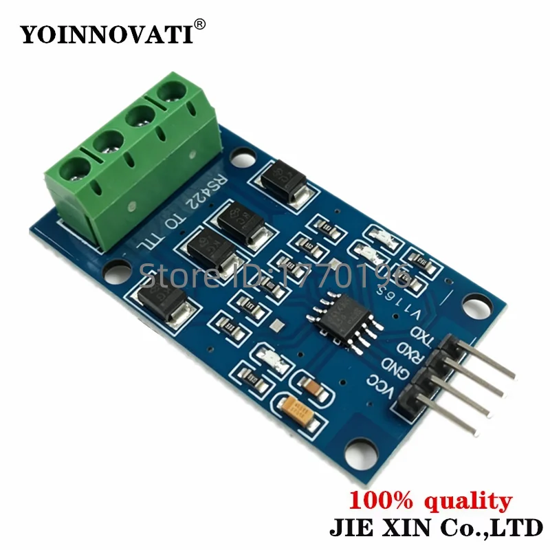 MAX490 RS422 to TTL Converter Module - Full Duplex Bidirectional Signal Converter for UART/SCM, 3.3V/5V TTL Logic Level Shifter