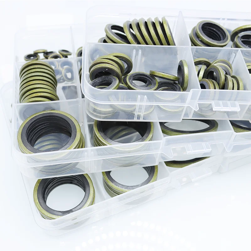 Seal Washer M5 M6 M8 M10 M12 M14 M16 M18 20 M24 Bonded Metal Rubber Gasket Oil -resistant Oil Drain Bolt Plug Sealing O Ring Kit