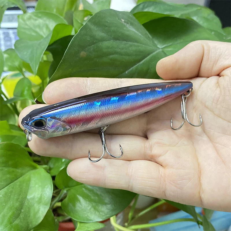 100mm 14.3g Pencil Fishing Lures Floating Stickbait Topwater Popper Wobbler Rattles Sound Isca Pesca Fishing Tackle 9078