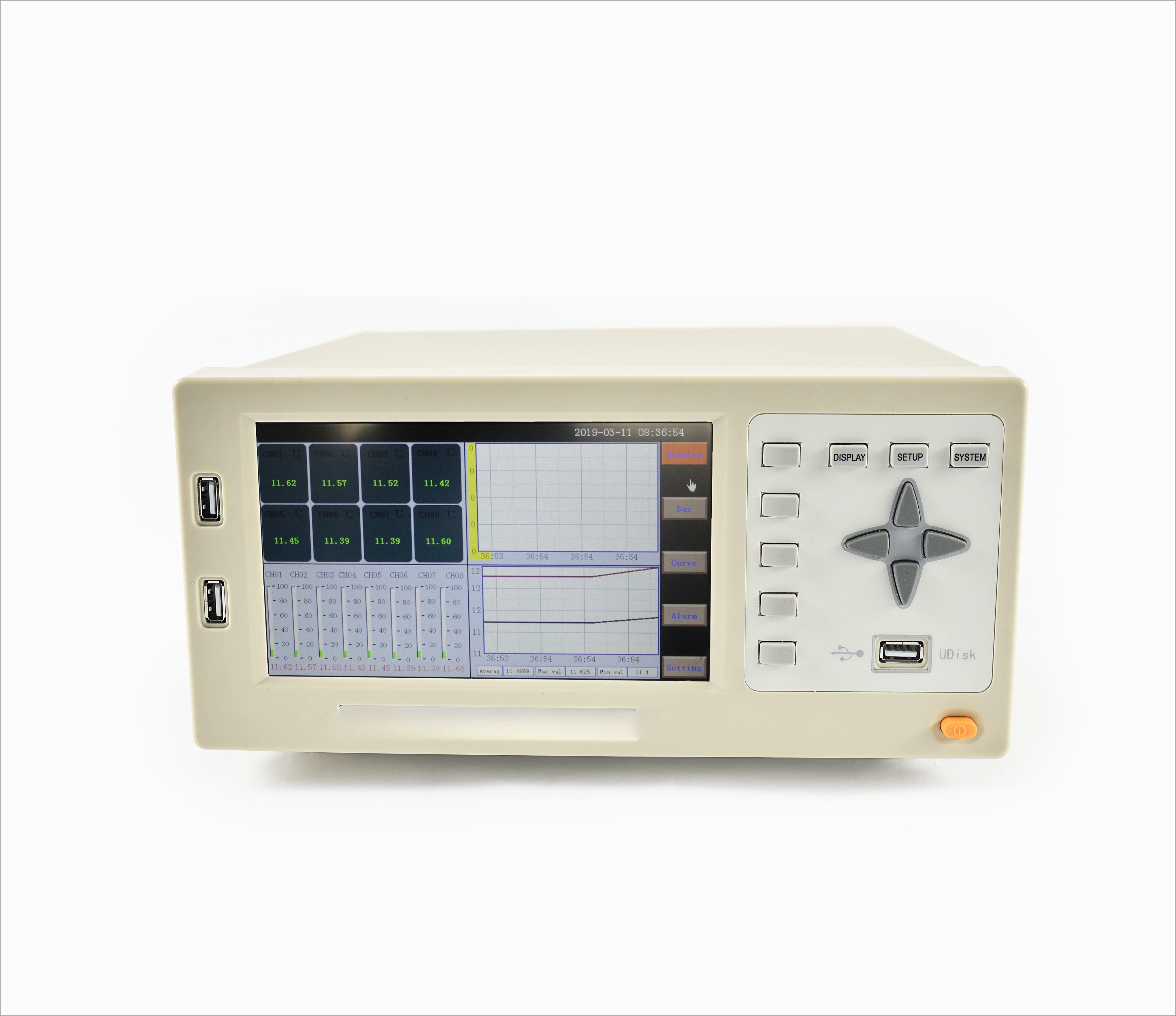 

High Precision Paperless Data Logger 16 Channel Temperature Controller Paperless Data Logger Touch Screen Data Logger