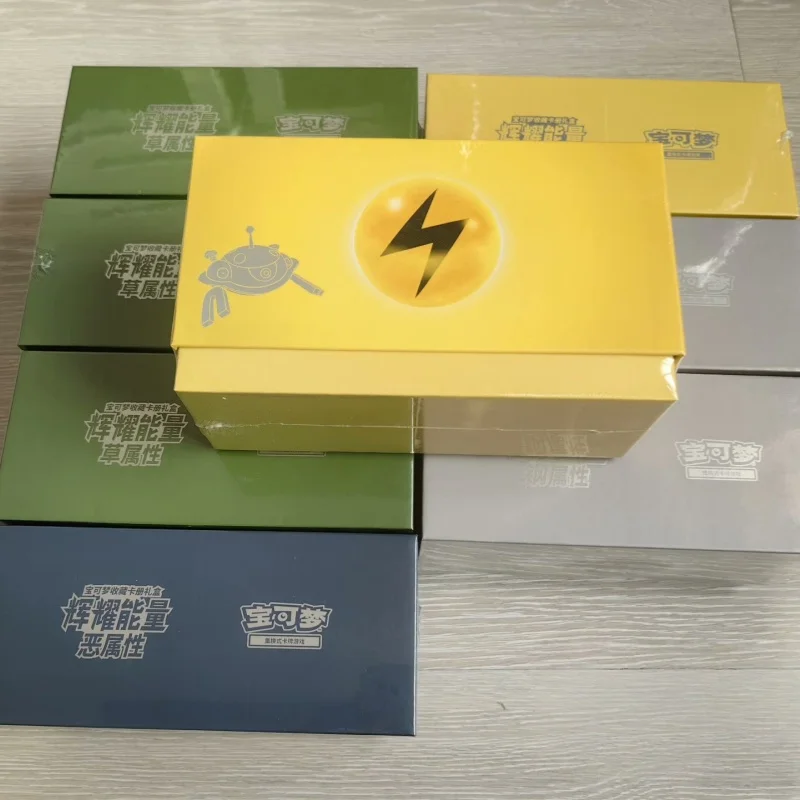 

В наличии оригинальная карта PokéMon Ptcg 8,5 упрощенные китайские коллекционные карты дисплей комбинированная коробка свечение энергии подарок на день рождения