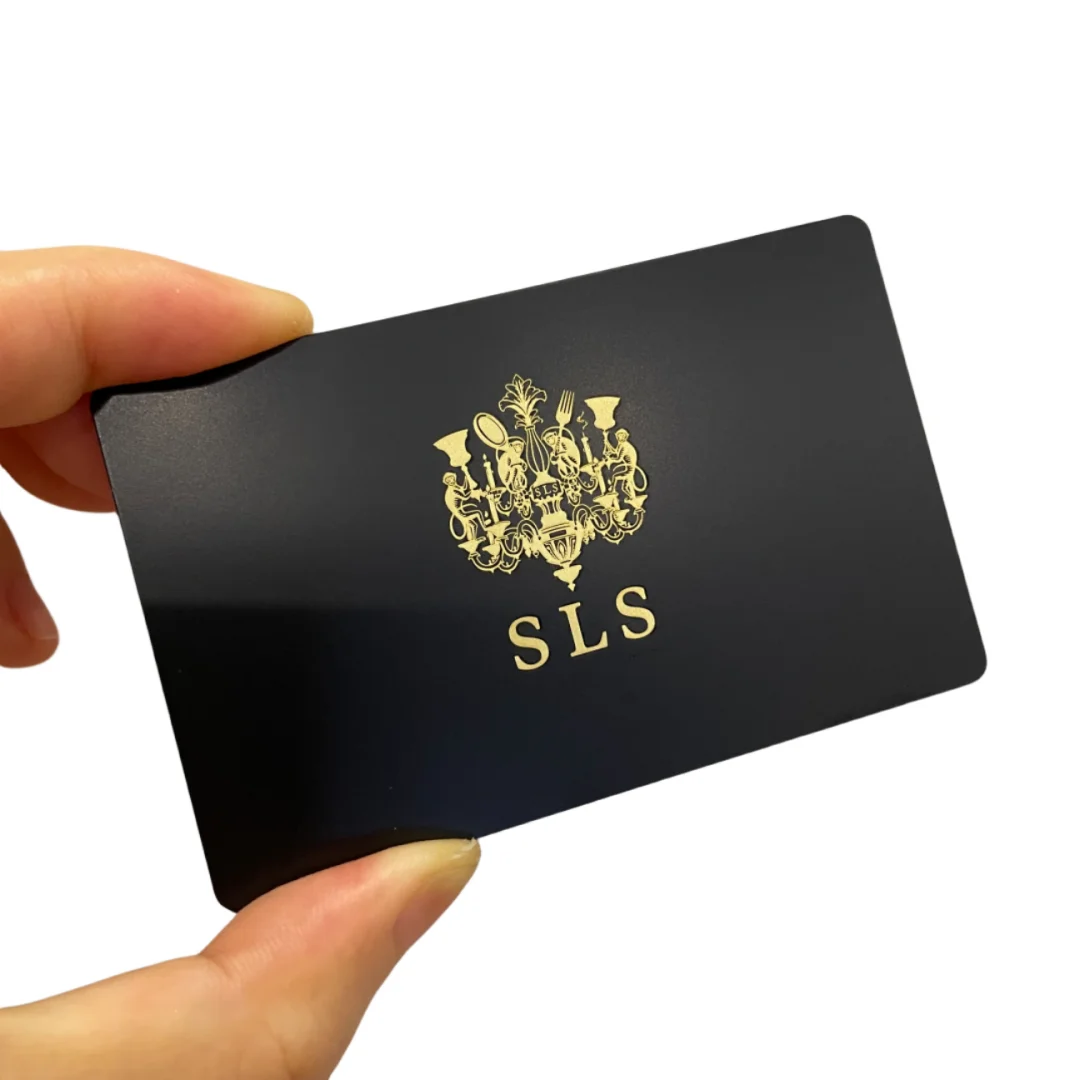 Customized inquiry Premium Matte Black Metal Business Card Stainless Steel Metal Membership Card
