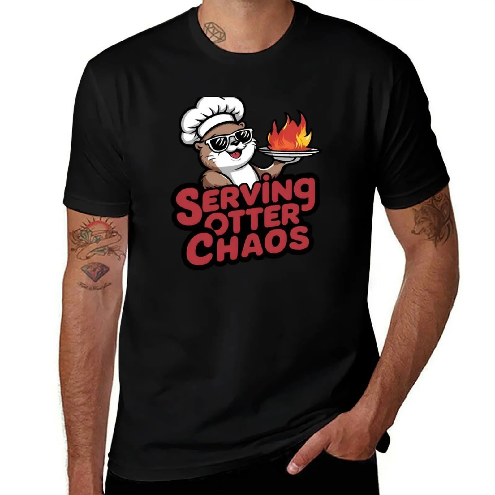 

Serving Otter Chaos T-Shirt anime figures custom t-shirts mens graphic t-shirts big and tall