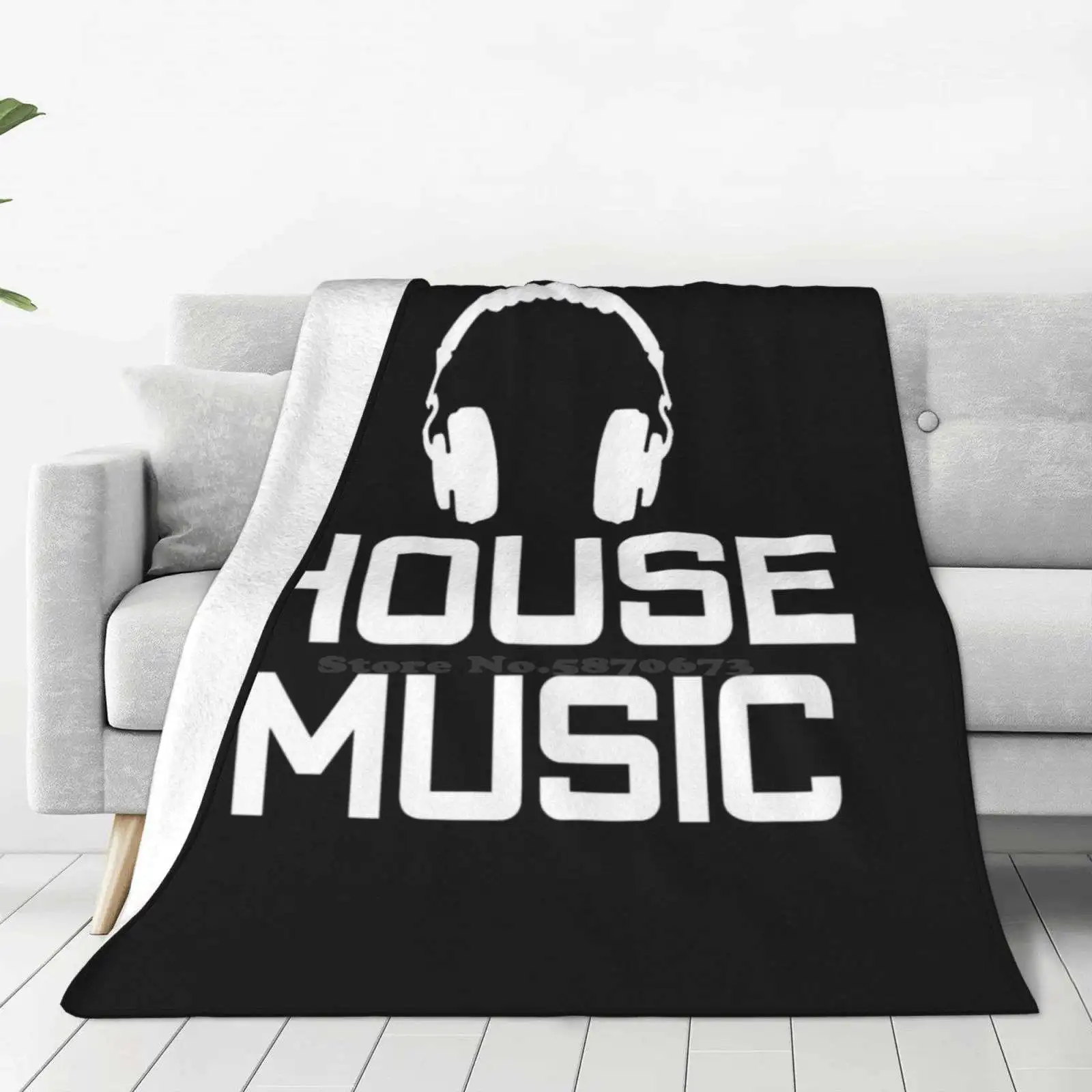 Music Techno Dj New Selling Custom Print Flannel Soft Blanket Techno House Afterhour