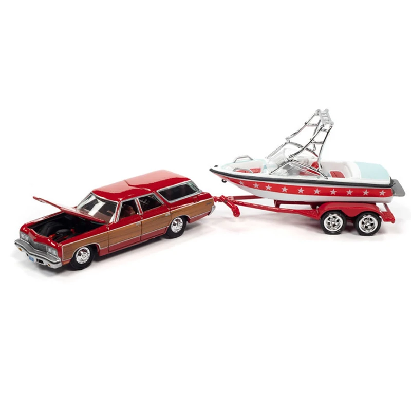 JOHNNY LIGHTNING WHITE LIGHTNING JLSP204 1/64 Scale Diecast Model Toy Car MASTERCRAFT BOAT TRAILER Chase New with Box