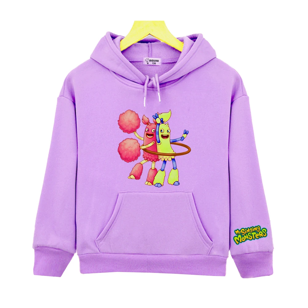 

My Singing Monsters Game Graphic Hoodies Autumn Fleece Soft Children Sweatshirt Hooded Pullovers Casual Long Sleeve Boys/Girls