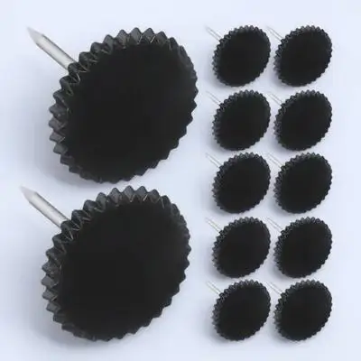 100Pcs Plastic Black Thumbtacks Cork Pushpins Simple Design Message Board Wall Decoration Office Use Black Thumb Tacks