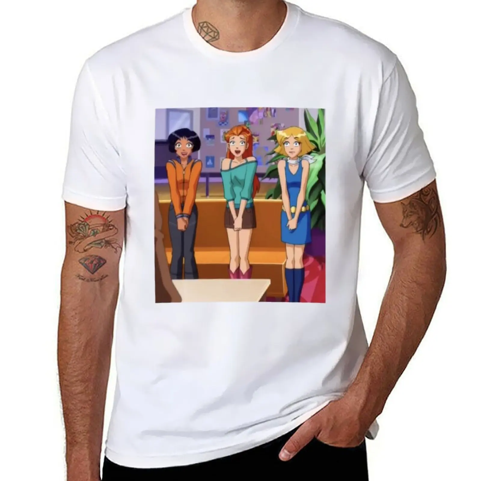 

totally spies T-Shirt man t shirt heavy cotton g man t shirts for men T-Shirt