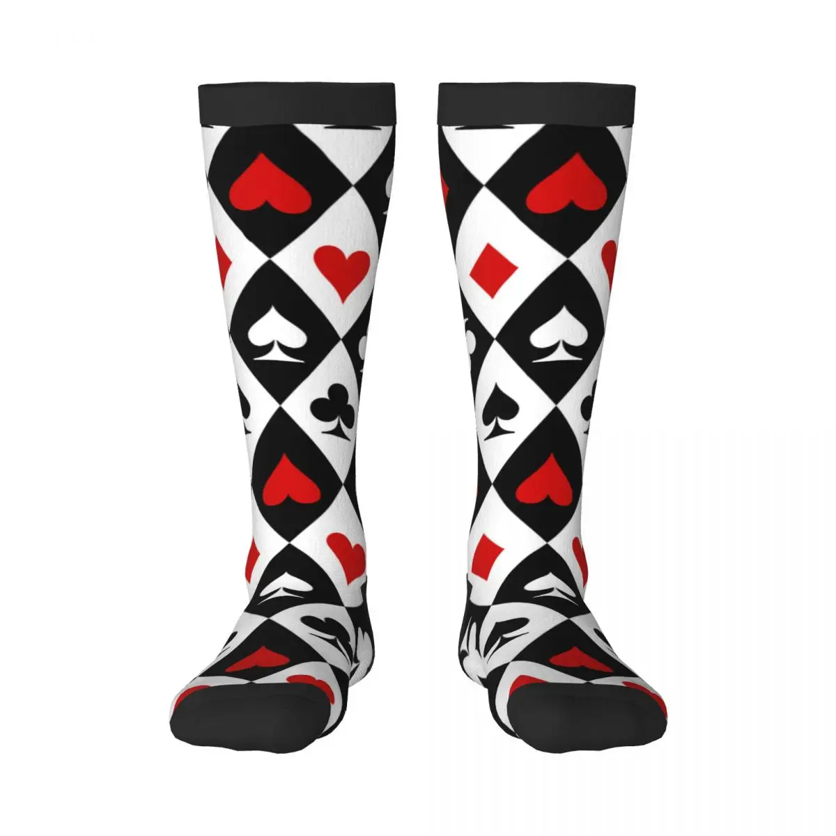 1 Pack Playing Cards Symbols Over-knee Long Socks Middle High School Socks