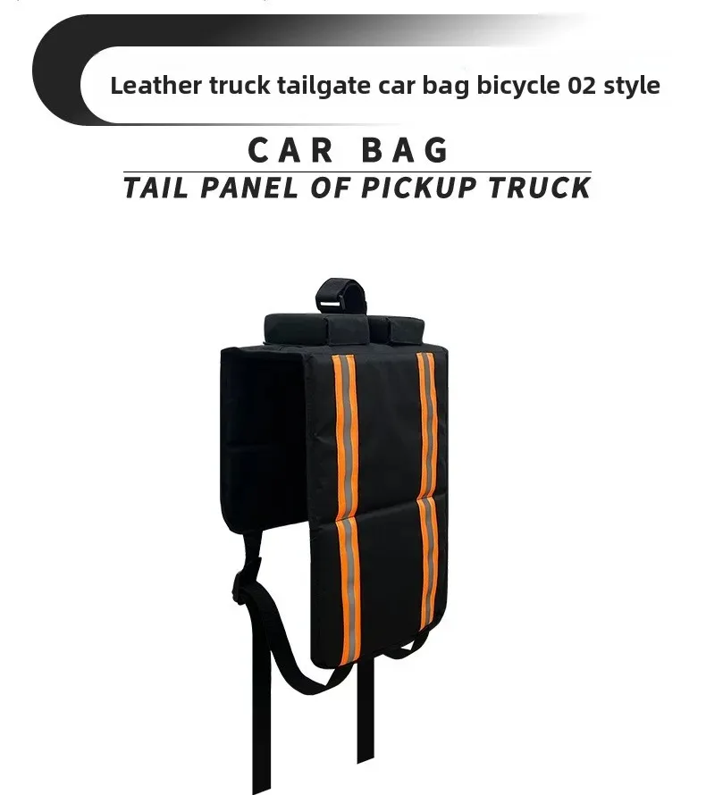 Heckklappenpolster für Mountainbikes, Pickup-Truck, Heckklappen-Schutzpolster mit 3 Werkzeugtaschen, 52 Zoll breit, für 5 Fahrräder – Detail 27
