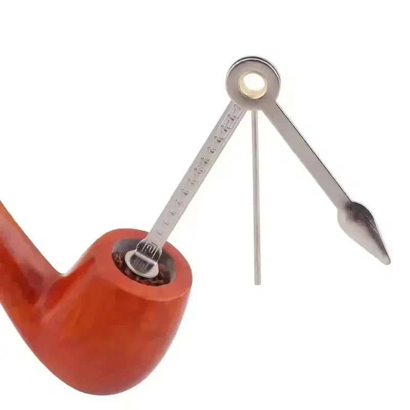 Stainless Steel Smoking Tool Multifunction Cleaners Smoking Knife Wood Pipe Smoking Pipe Clean Accessory + Faux Leather Bag