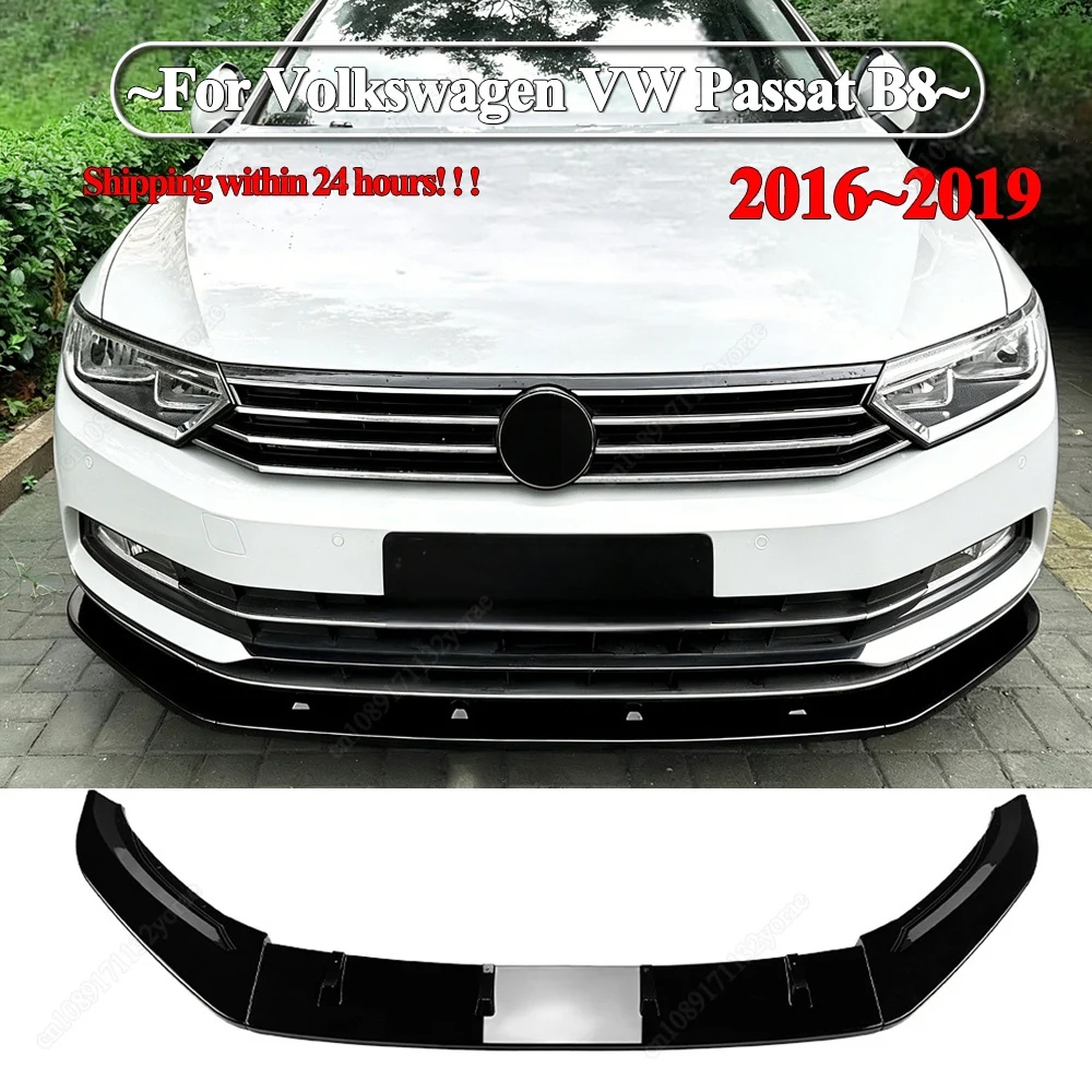 

Для Volkswagen VW Passat B8 2016-2019 Европейская версия переднего бампера, диффузор, спойлер, сплиттер, ABS, глянцевый черный обвес, тюнинг