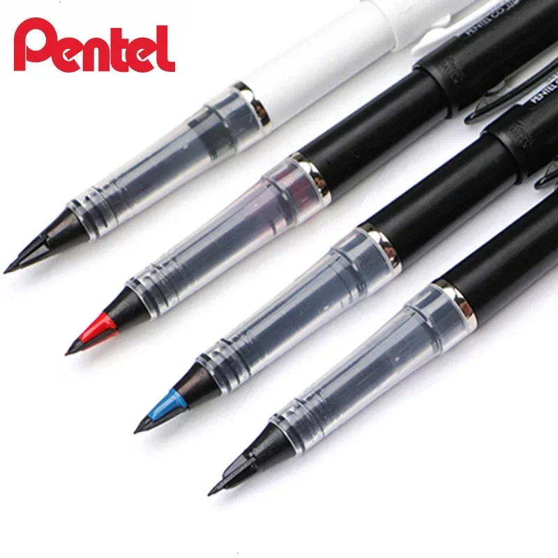 

Перьевые ручки Pentel TRJ50, шариковая ручка-роллер для студентов, комиксов, аниме, стационарные художественные принадлежности, черный, синий, красный, сменный блок MLJ20