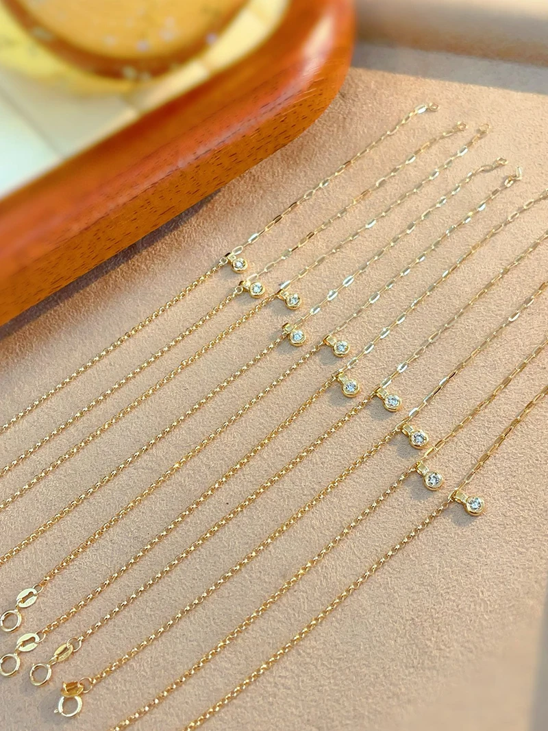 LUOWEND 100% 18K سوار ذهب أصفر AB تصميم رومانسي نمط حقيقي سوار الماس الطبيعي للنساء مجوهرات الخطوبة العالية