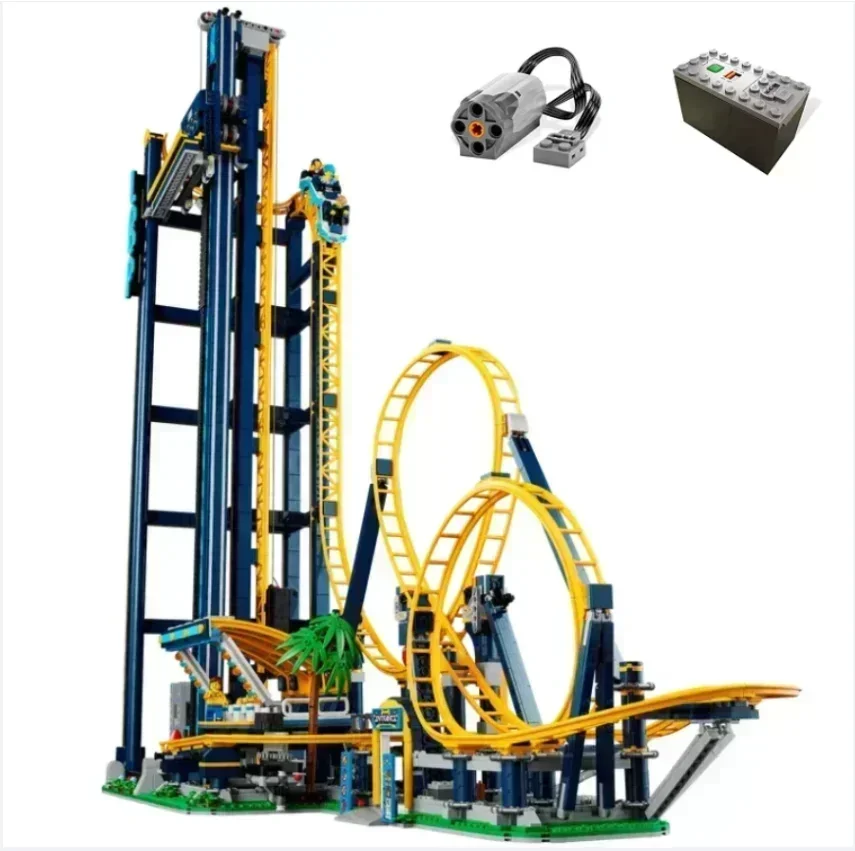 2026 3756pcs Creative Splicing Toy Loop Coaster Puzzle Model Home Decor Building Block Brick Suitable For Birthday Festival Gift