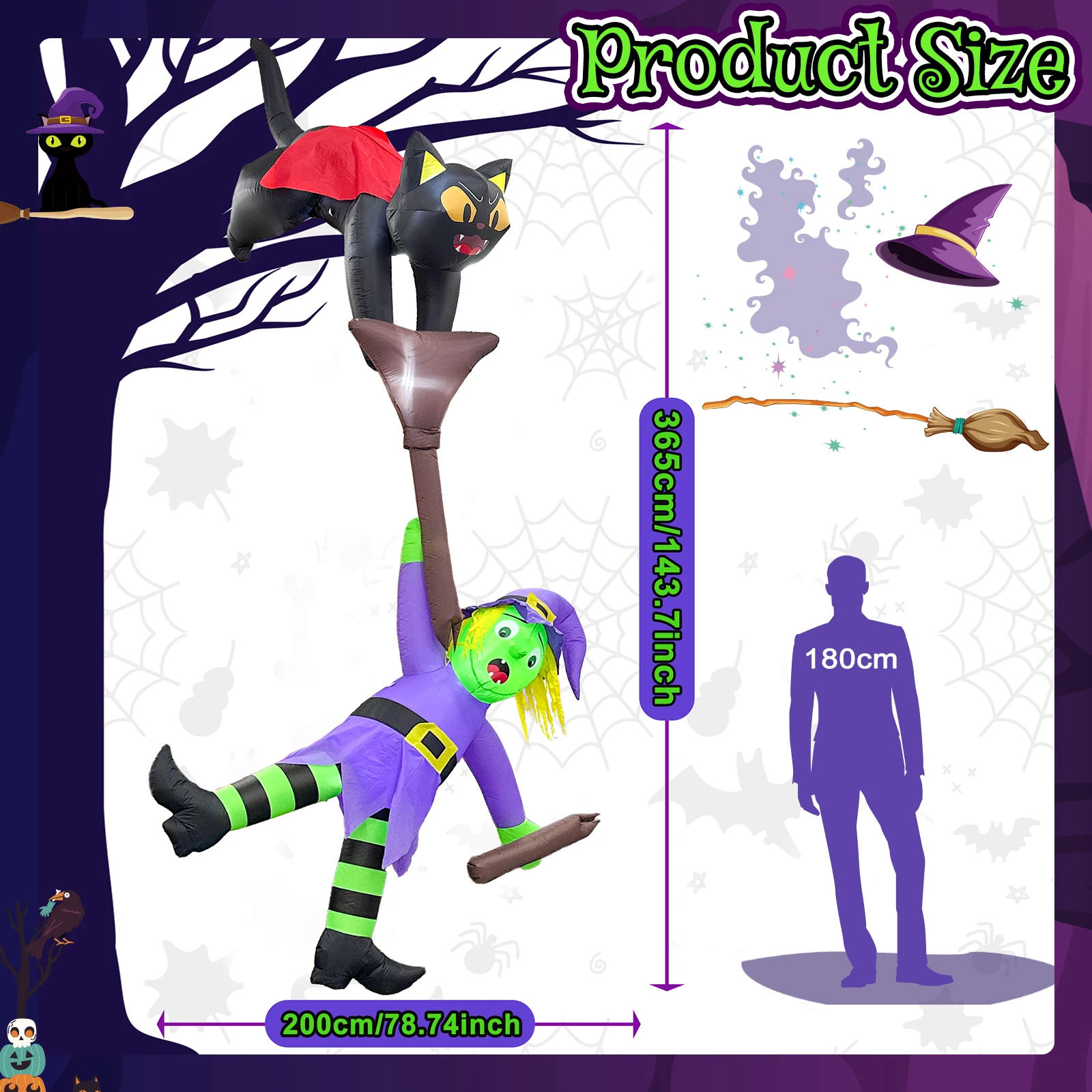 Ourwarm 12FT Halloween Inflata - Home Decor Quirky ulasan dan harga