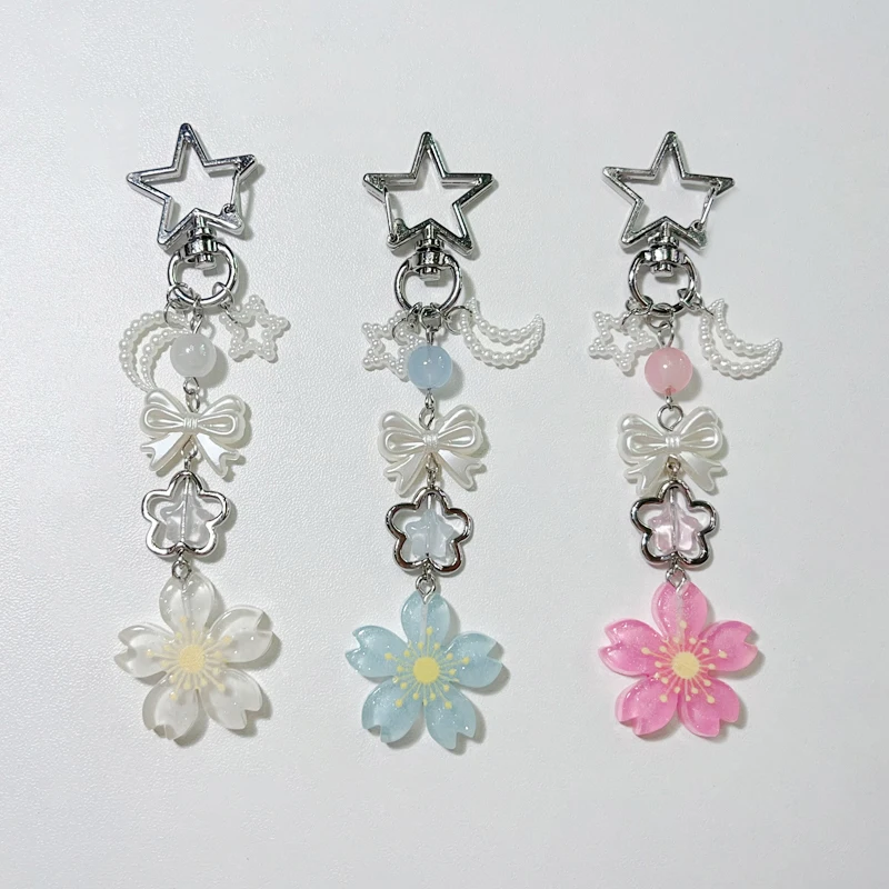Handmade Tokyo cherry blossom coquettish keychain/ phone charm