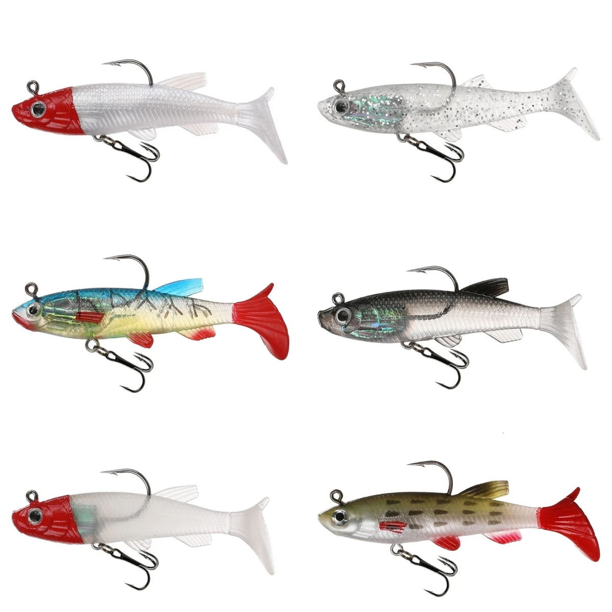 1pc Fishing Lures Soft Lure Wobblers 8cm 12g Artificial Bait Spoon Jig Silicone Lures for Sea Bass Carp Pike Fishing Tackle