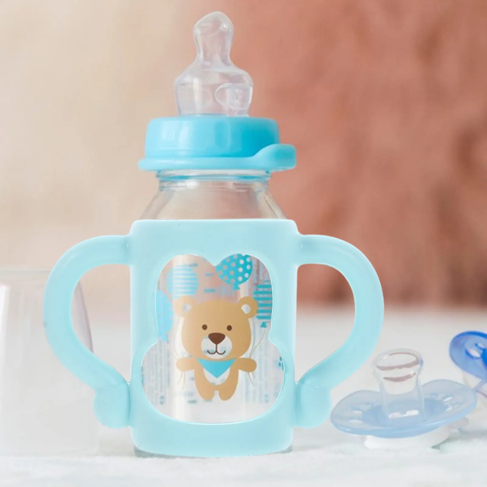 3Pcs Baby Bottle Handle Silicone Soft Feeding Bottles Holder Infant Milk Bottle Comfortable Grip Detachable Easy Install