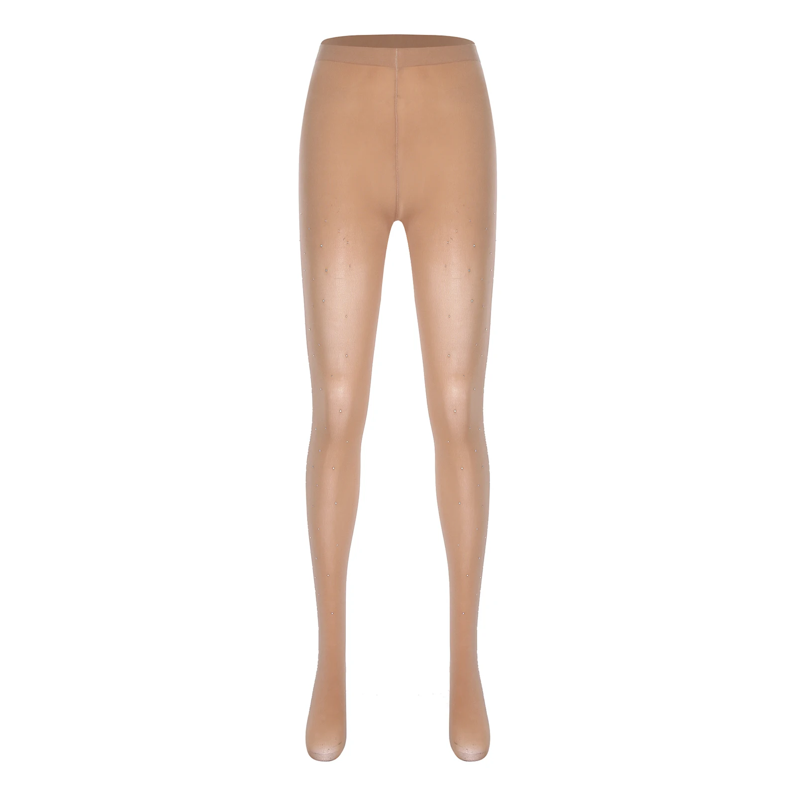 Women Gymnastics Figure Skating Dress Lyrical Dance Performance Costume Rhinestones Classical Skating Leotard Dress and Tights