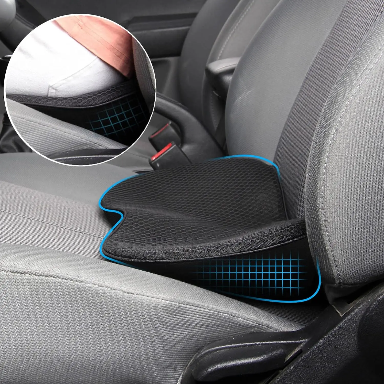 Travel Coccyx Seat Pad Multifunctional Car Seat Cushion Memory Foam Seat Pad Sciatica Pillow Driver Breathable Pad