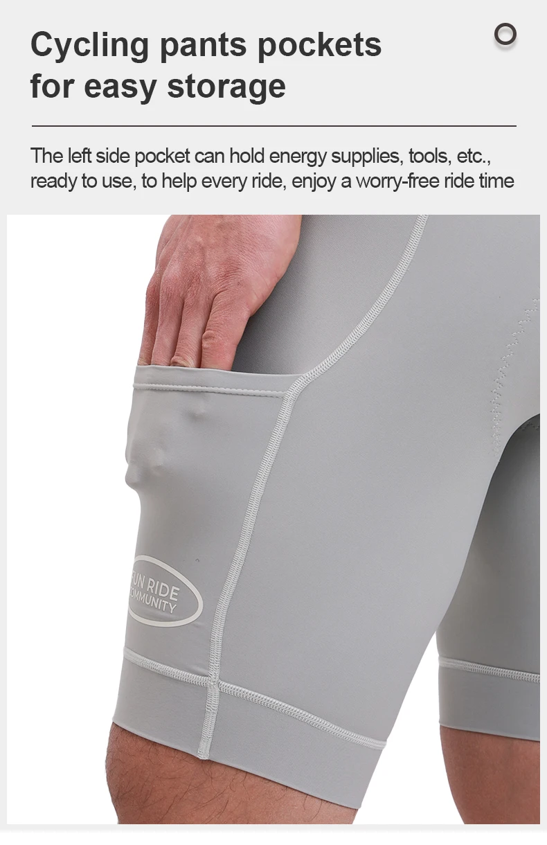 INBIKE Herren Radsport-Trägerhose mit Taschen, Hochelastisch, Atmungsaktiv, Schultergurte, Fahrrad-Trägerhose, Radsportbekleidung – Detail 5
