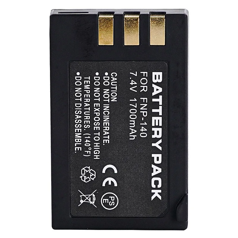 بطارية FNP-140 عالية السعة 1700 مللي أمبير في الساعة لـ Fujifilm FinePix S100fs S205EXR S200 S205 EXR كاميرا رقمية مصدر طاقة طويل الأمد #3