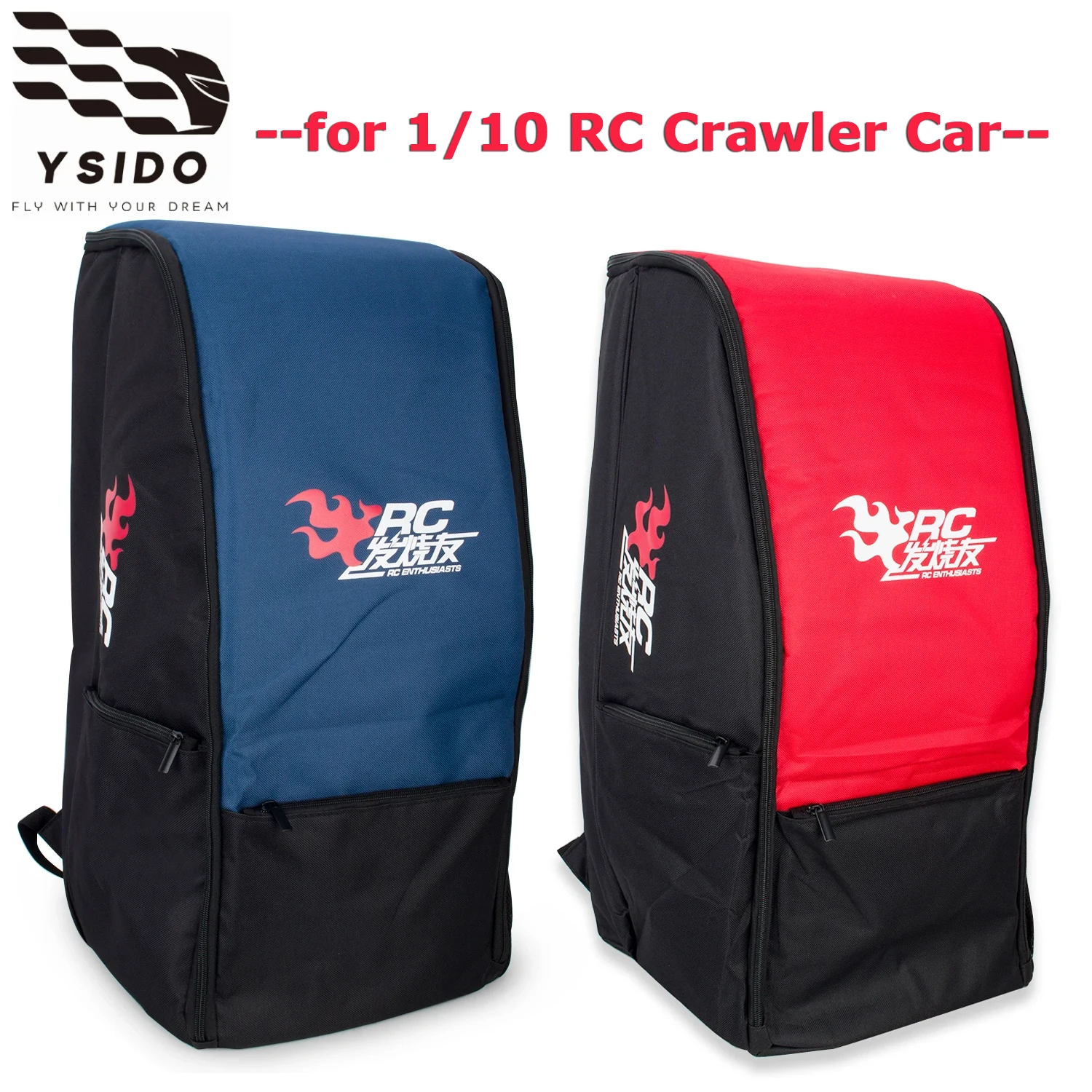 

YSIDO Large Bag RC Car Backpack Storage Bag for 1/10 RC Crawler Axial SCX10/90046/90047 TRX4/TRX6 Capra D90 TF2&CC01 RC Model