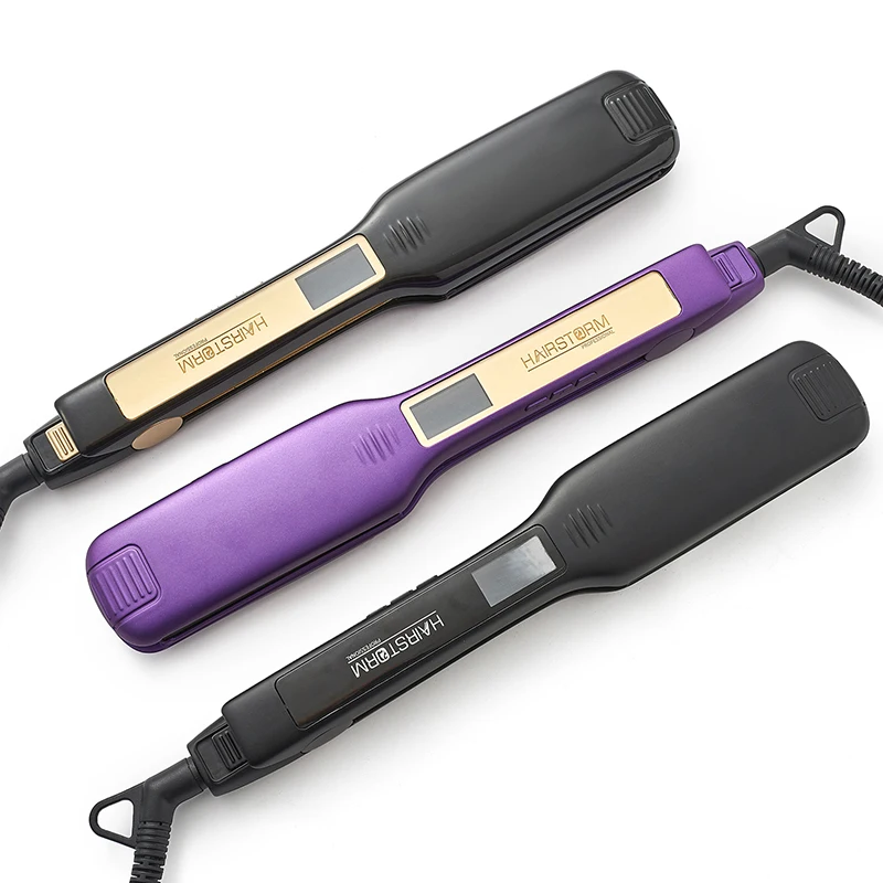 Advanced Korea Hair Straightener Ceramic Flat Iron  Digital LCD Display Instant Heating Curling Iron