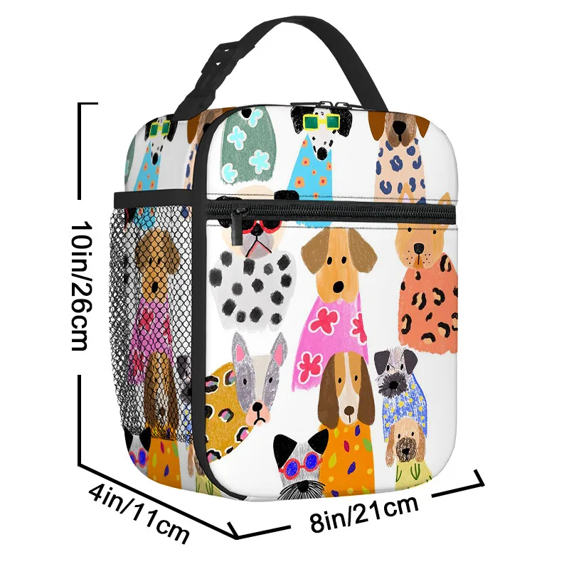 Cartoon Dog Handheld Insulation Lunch Bag for Boy/Girls Best Gifts 3D Cartoon Portable Lunch Box Bag Picnic Bag