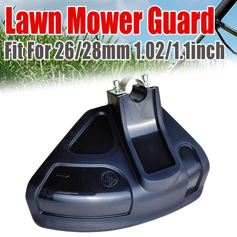 VARIEA - Black, 26/28MM Universal Lawn Mower Guard Cover, High-Quality Lawn Mower Protection Panel, Lawn Mower