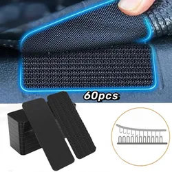 60/2pcs Strong Self-Adhesive Fixing Stickers Car Floor Mats Fixed Patches Traceless Double Sided Tape Home Anti Slip Fasteners