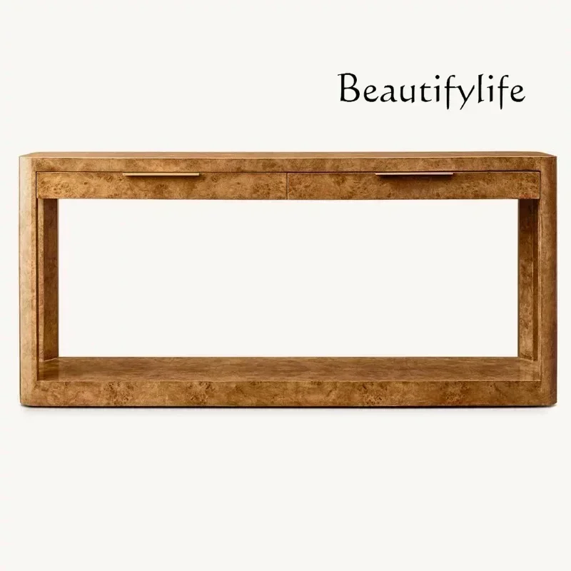 

Pd BJ FKAmerican Porch Foyer Partition Porch Cabinet Supply Table Solid Wood Modern Simple Case Tree Tumor Veneer Table